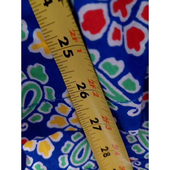 J Crew Hawaiian Shirt Men's Med Blue Floral Short Sleeve Button Up Camp Resort - Picture 10 of 10